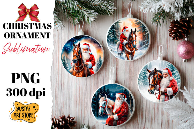 Christmas ornament sublimation. Santa Claus sublimation example image 1