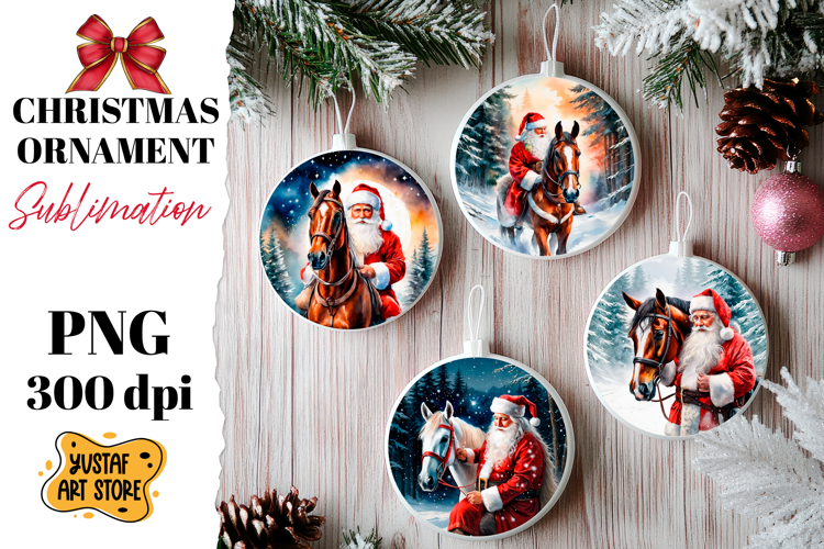 Christmas ornament sublimation. Santa Claus sublimation