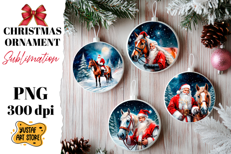 Christmas ornament sublimation. Santa Claus sublimation
