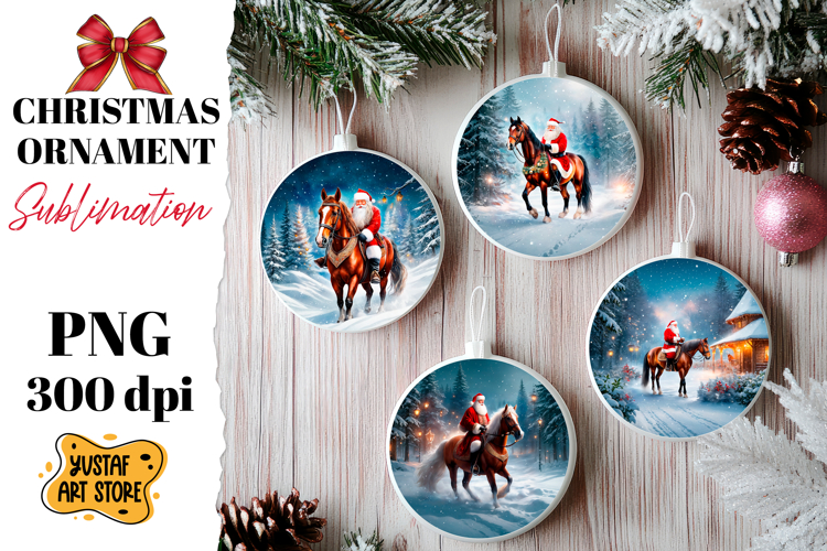 Christmas ornament sublimation. Santa Claus sublimation