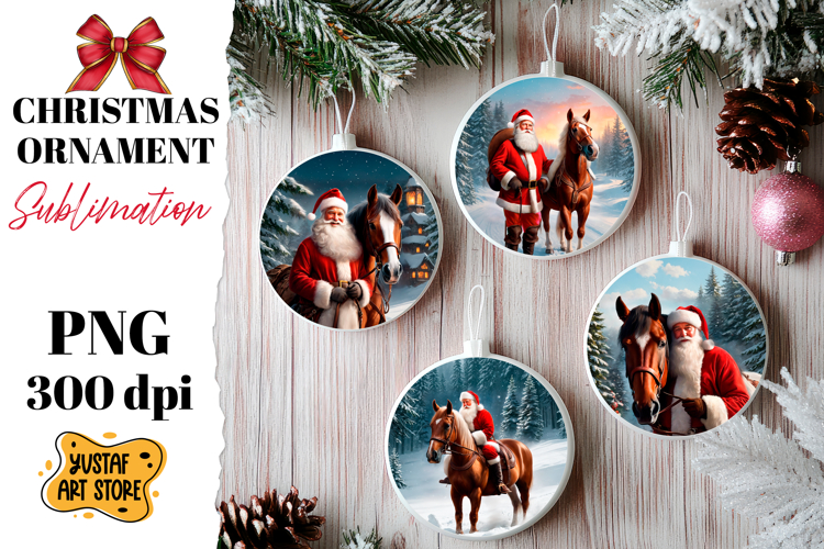 Christmas ornament sublimation. Santa Claus sublimation