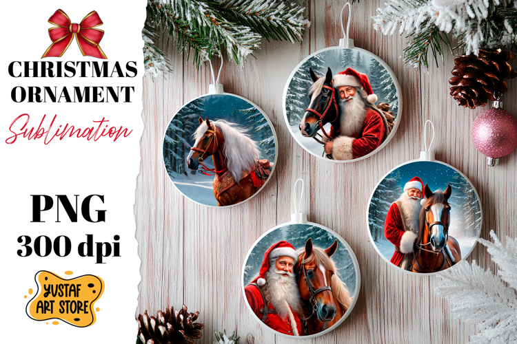 Christmas ornament sublimation. Santa Claus sublimation