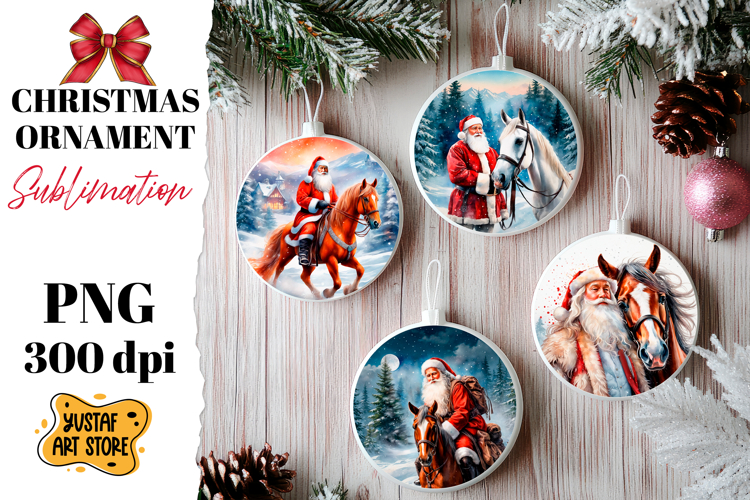 Christmas ornament sublimation. Santa Claus sublimation