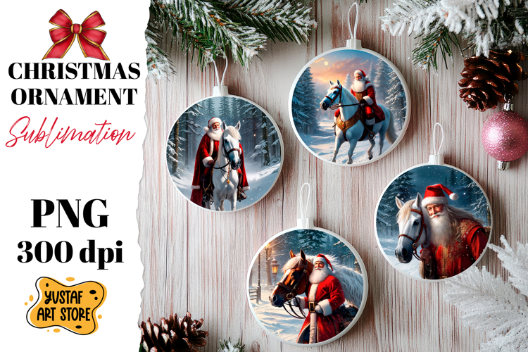 Christmas ornament sublimation. Santa Claus sublimation