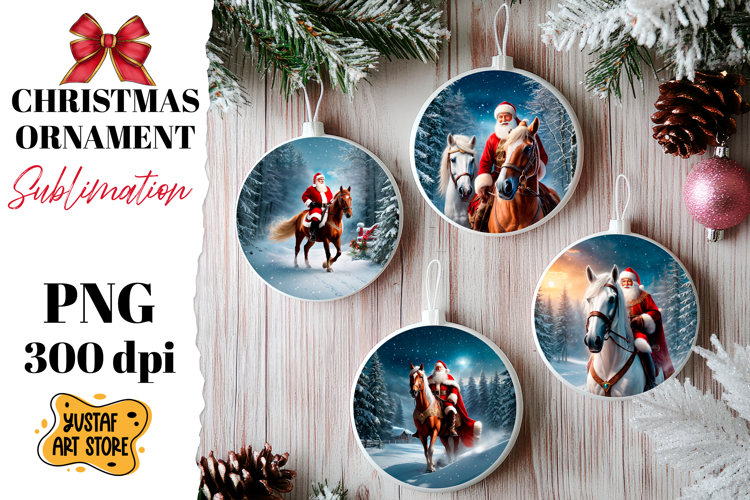 Christmas ornament sublimation. Santa Claus sublimation