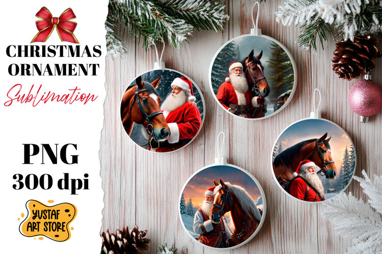 Christmas ornament sublimation. Santa Claus sublimation example image 1