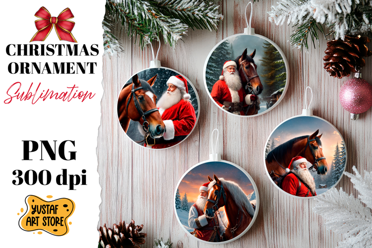 Christmas ornament sublimation. Santa Claus sublimation