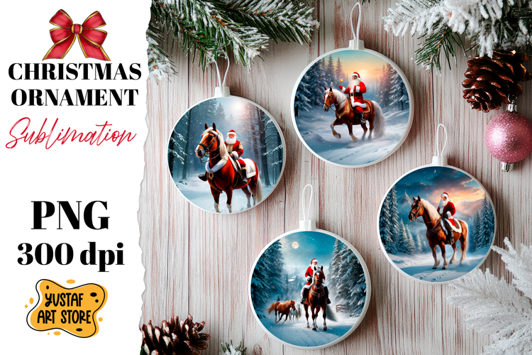 Christmas ornament sublimation. Santa Claus sublimation