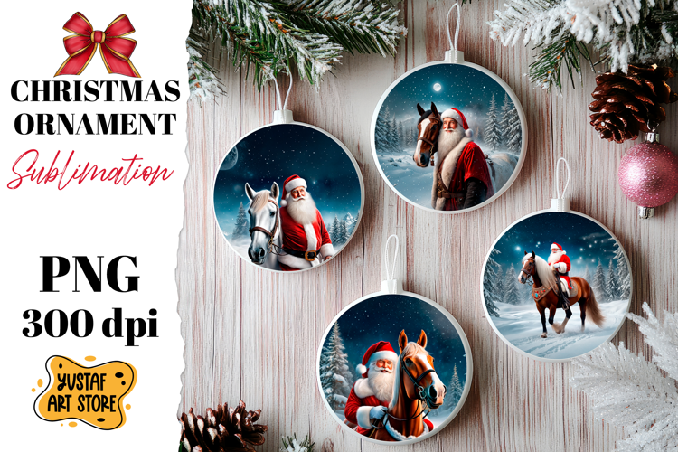 Christmas ornament sublimation. Santa Claus sublimation