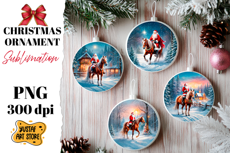 Christmas ornament sublimation. Santa Claus sublimation