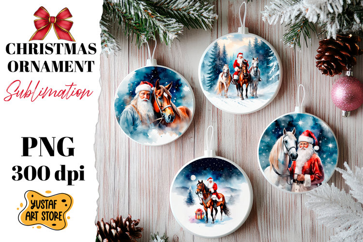 Christmas ornament sublimation. Santa Claus sublimation