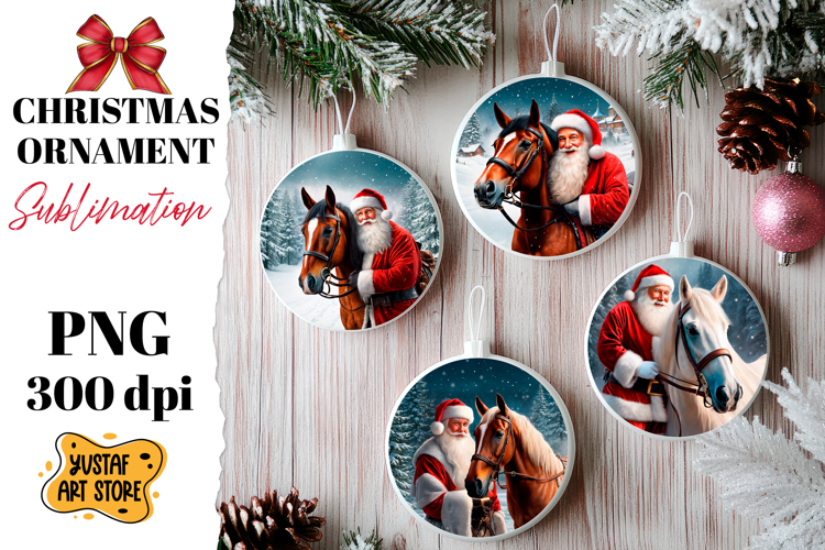 Christmas ornament sublimation. Santa Claus sublimation