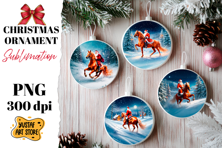 Christmas ornament sublimation. Santa Claus sublimation