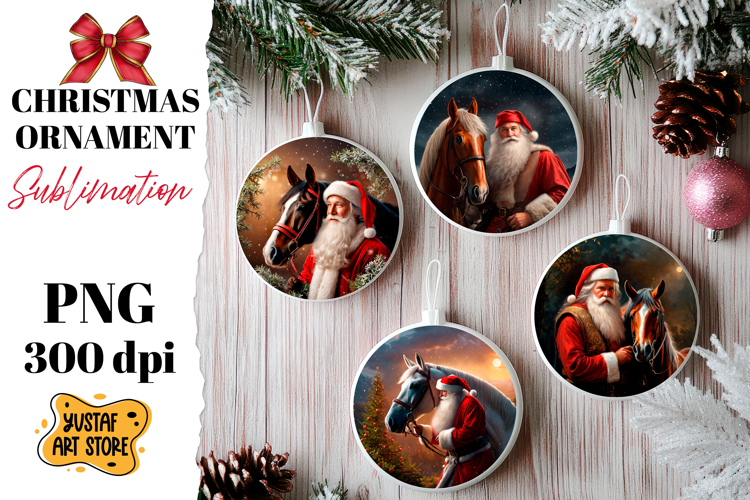 Christmas ornament sublimation. Santa Claus sublimation
