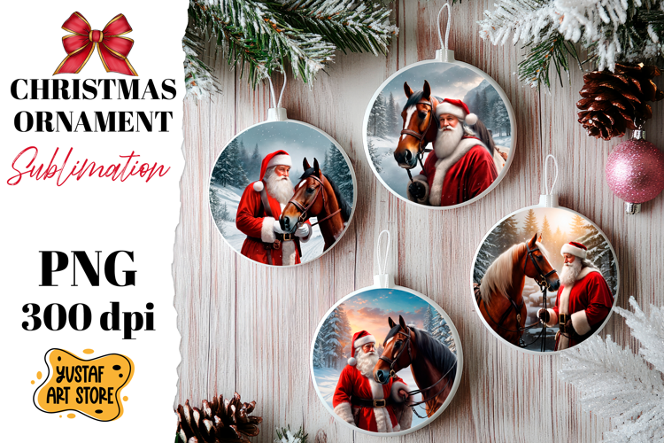 Christmas ornament sublimation. Santa Claus sublimation