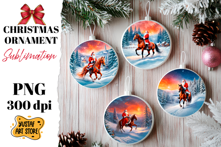Christmas ornament sublimation. Santa Claus sublimation