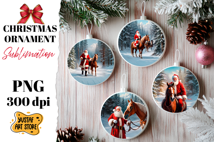Christmas ornament sublimation. Santa Claus sublimation