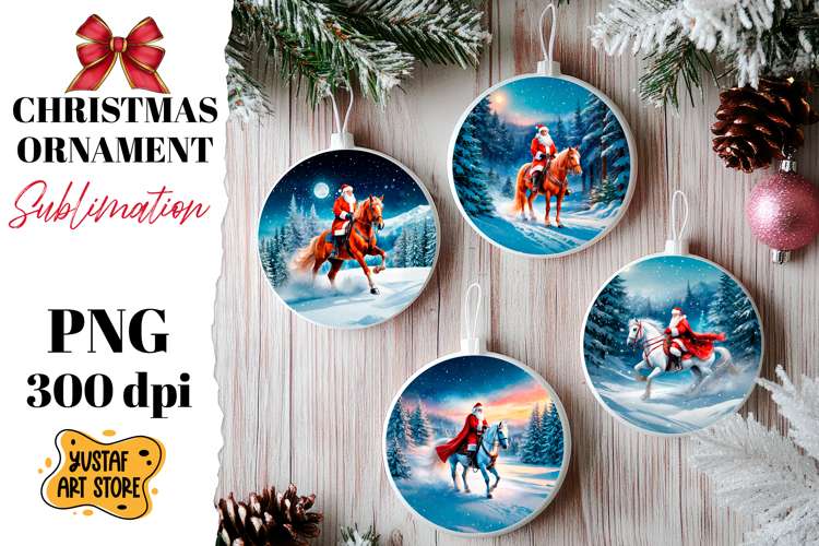 Christmas ornament sublimation. Santa Claus sublimation