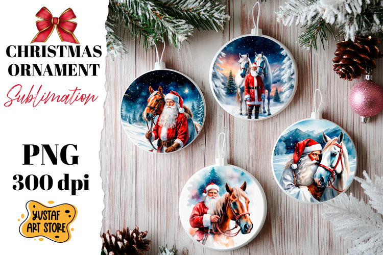 Christmas ornament sublimation. Santa Claus sublimation