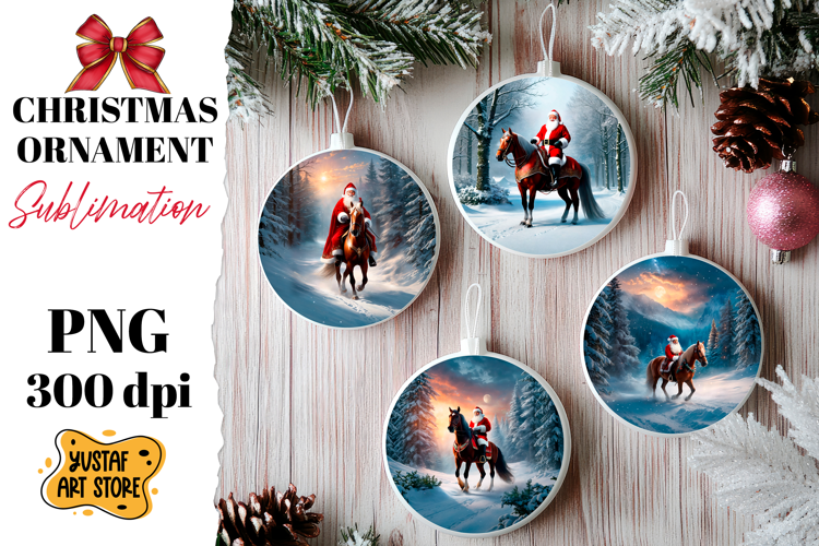 Christmas ornament sublimation. Santa Claus sublimation