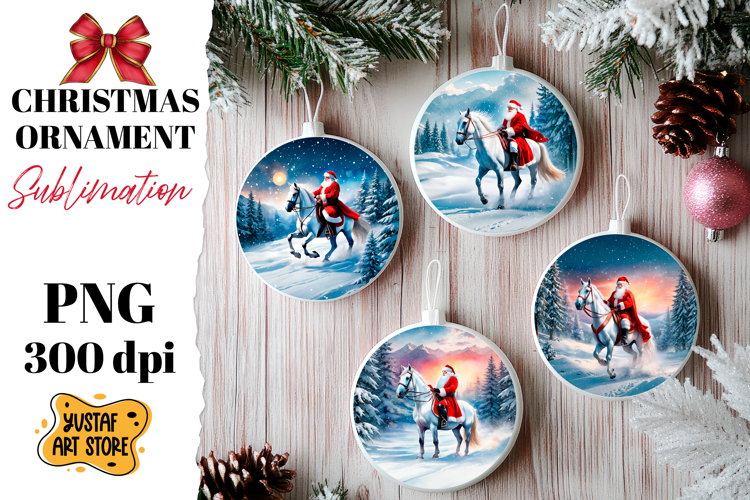 Christmas ornament sublimation. Santa Claus sublimation
