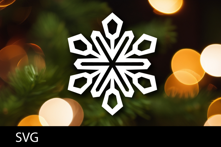 SVG file Snowflake papercut. Christmas cut file.