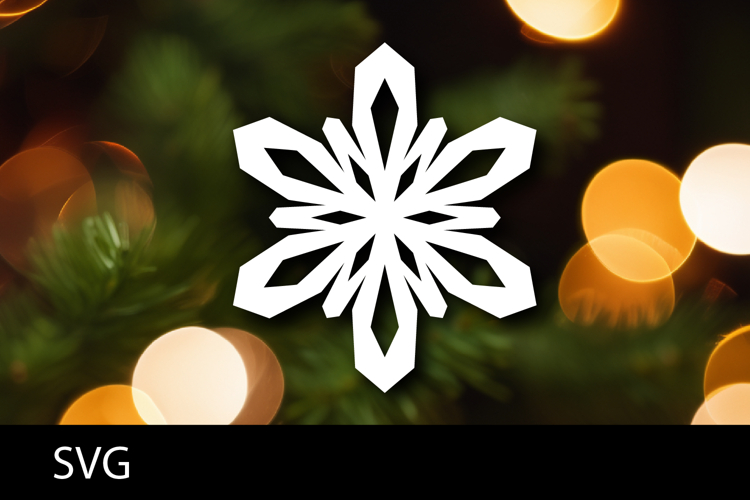 SVG file Snowflake papercut. Christmas cut file.