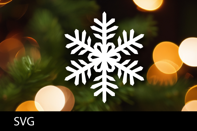 SVG file Snowflake papercut. Christmas cut file.