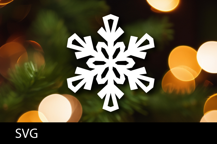 SVG file Snowflake papercut. Christmas cut file.