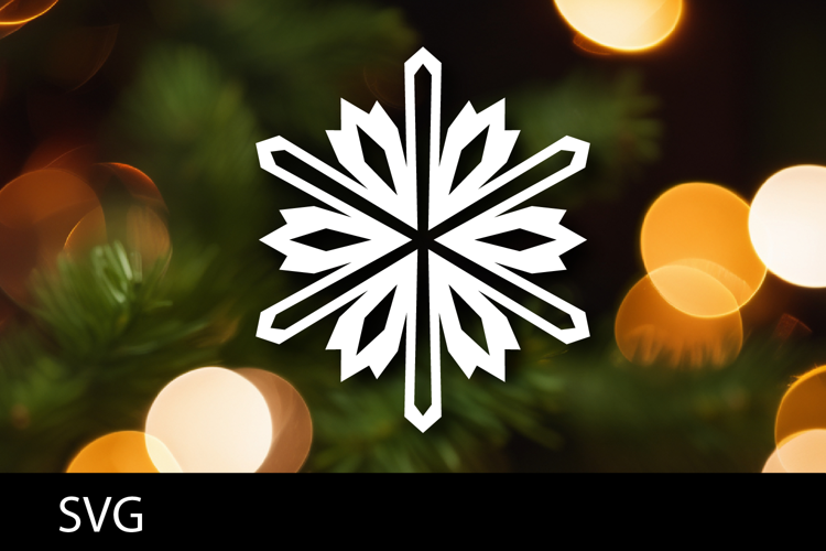SVG file Snowflake papercut. Christmas cut file.