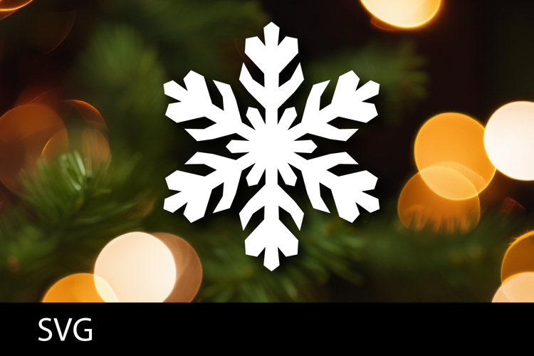 SVG file Snowflake papercut. Christmas cut file.