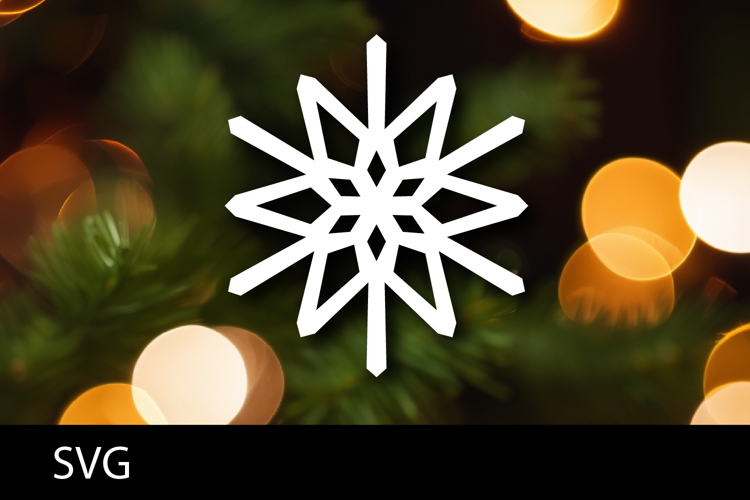 SVG file Snowflake laser cut. Christmas cut file.
