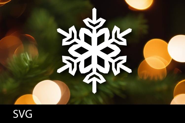 SVG file Snowflake laser cut. Christmas cut file.