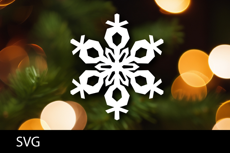 SVG file Snowflake laser cut. Christmas cut file.