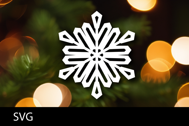 SVG file Snowflake laser cut. Christmas cut file.
