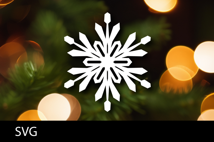 SVG file Snowflake laser cut. Christmas cut file.