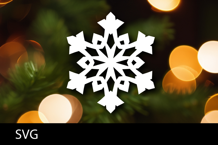 SVG file Snowflake laser cut. Christmas cut file.
