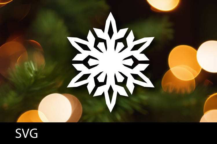SVG file Snowflake laser cut. Christmas cut file.