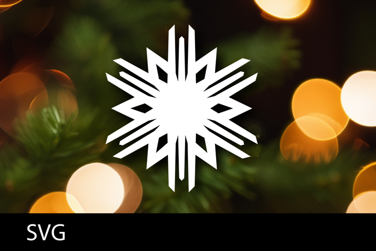 SVG file Snowflake laser cut. Christmas cut file.