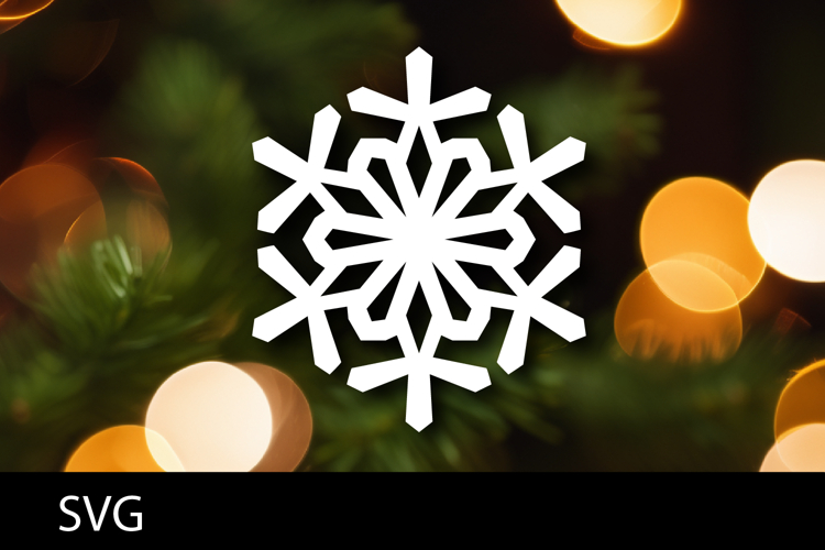 SVG file Snowflake papercut. Christmas cut file.