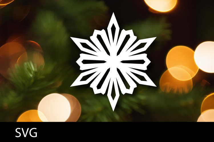 SVG file Snowflake papercut. Christmas cut file.