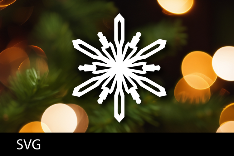 SVG file Snowflake papercut. Christmas cut file.