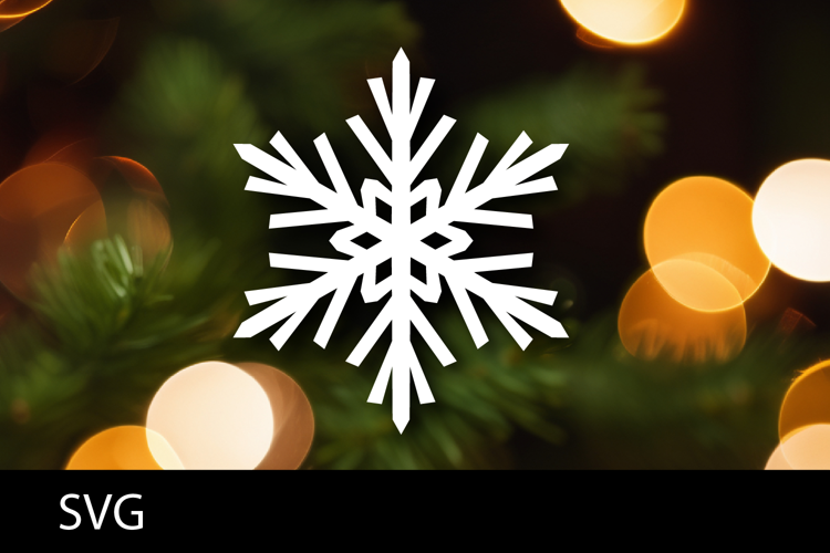 SVG file Snowflake papercut. Christmas cut file.