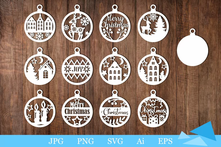 Christmas toys SVG | Christmas ornaments Bundle 12 designs