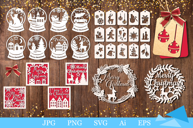 Christmas Paper Craft Mega Bundle | SVG Cut Files