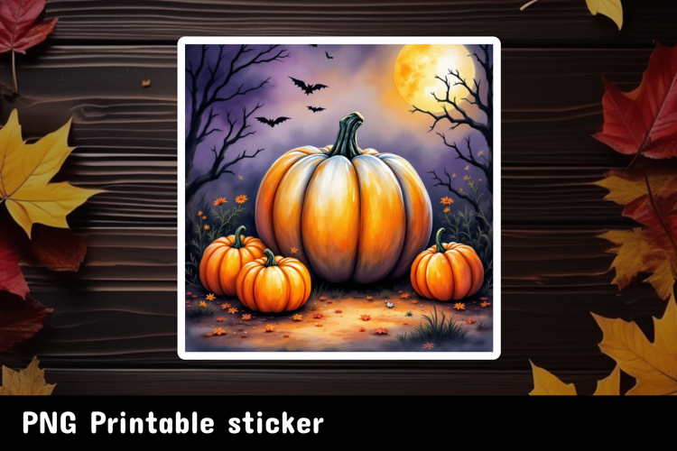 Autumn Sticker Printable PNG. Fall sticker.