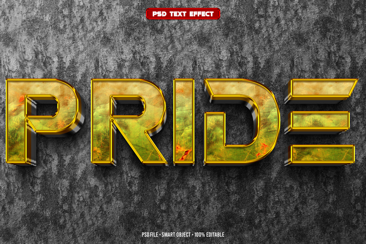Pride 3D editable text effect