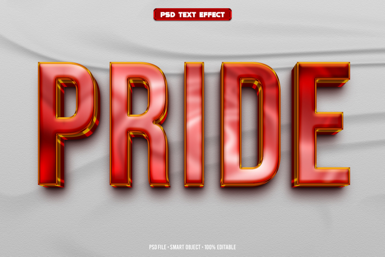 Pride 3D editable text effect