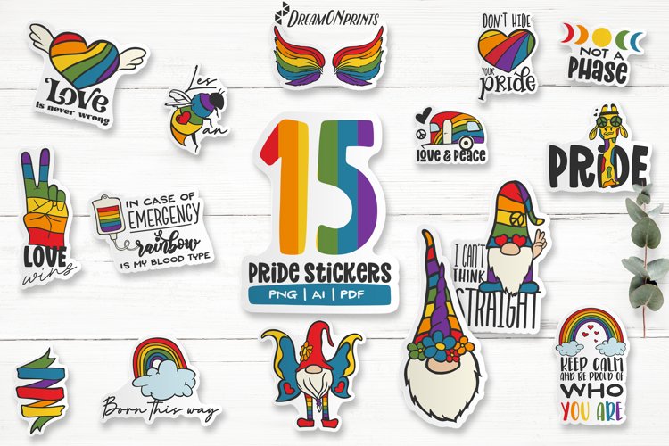 Gay Pride Stickers Bundle Pride Printable Stickers