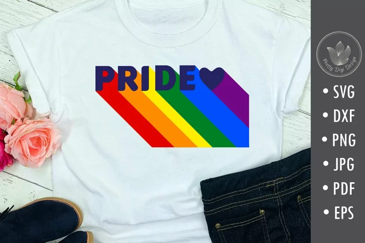 Rainbow Pride Cut File | LGBTQ Word Art